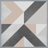 Cuadro Geométrico Neutro - Rosa y Gris