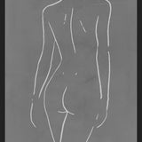 Cuadro Female body sketch - Gray