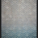 Cuadro Geométrico Plata Grunge