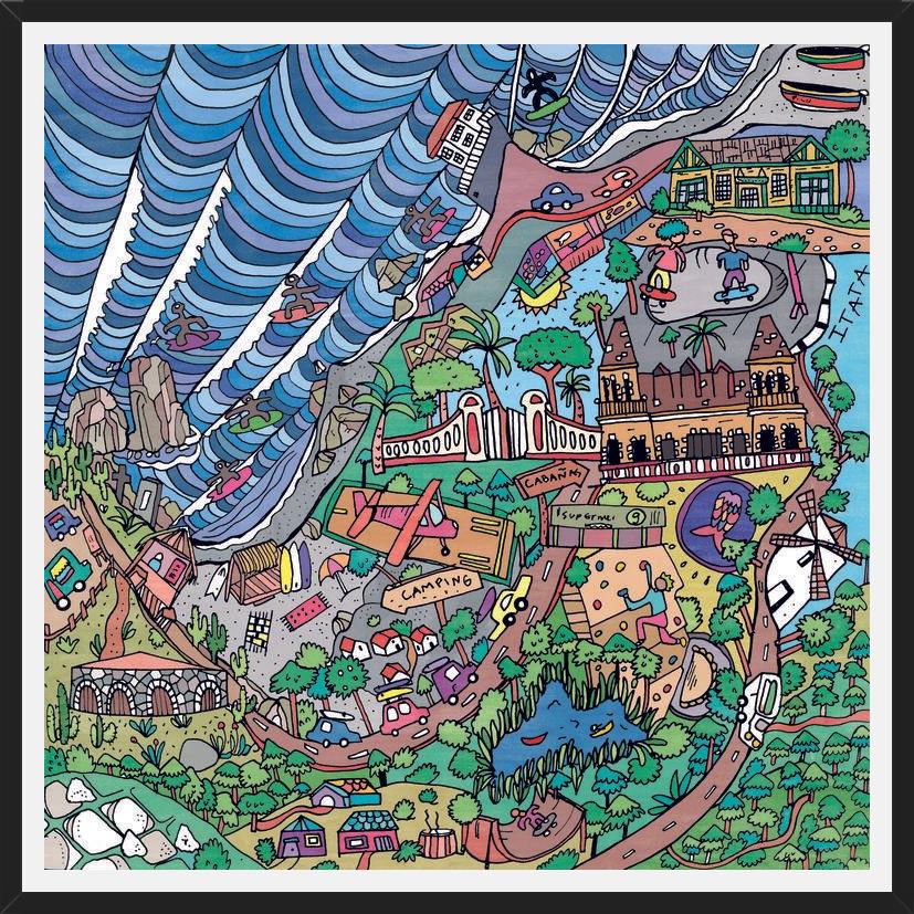 Cuadro Ilustración Pichilemu, Chile