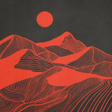 Canvas Vintage Mountains Line Art 02