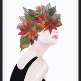 Cuadro Woman in flowers, watercolor 2