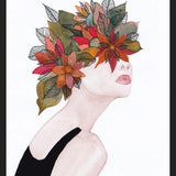 Cuadro Woman in flowers, watercolor 2