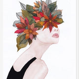 Cuadro Woman in flowers, watercolor 2