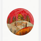 Cuadro Circular watercolor landscape