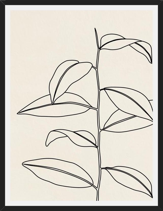 Cuadro Leaves In Line