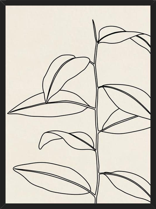 Cuadro Leaves In Line