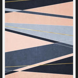 Cuadro Líneas Elegantes - Rosa y Azul