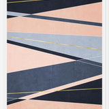 Cuadro Líneas Elegantes - Rosa y Azul