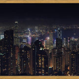 Cuadro Hongkong Skyline en la noche