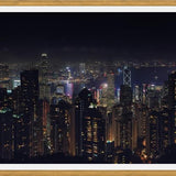 Cuadro Hongkong Skyline en la noche