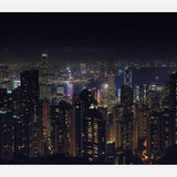 Cuadro Hongkong Skyline en la noche