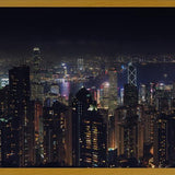 Cuadro Hongkong Skyline en la noche