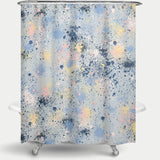 Cortina de Baño Ink Dust Splatter Blue