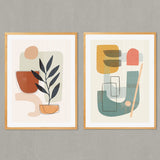 Set de Cuadros Abstract shapes Natural