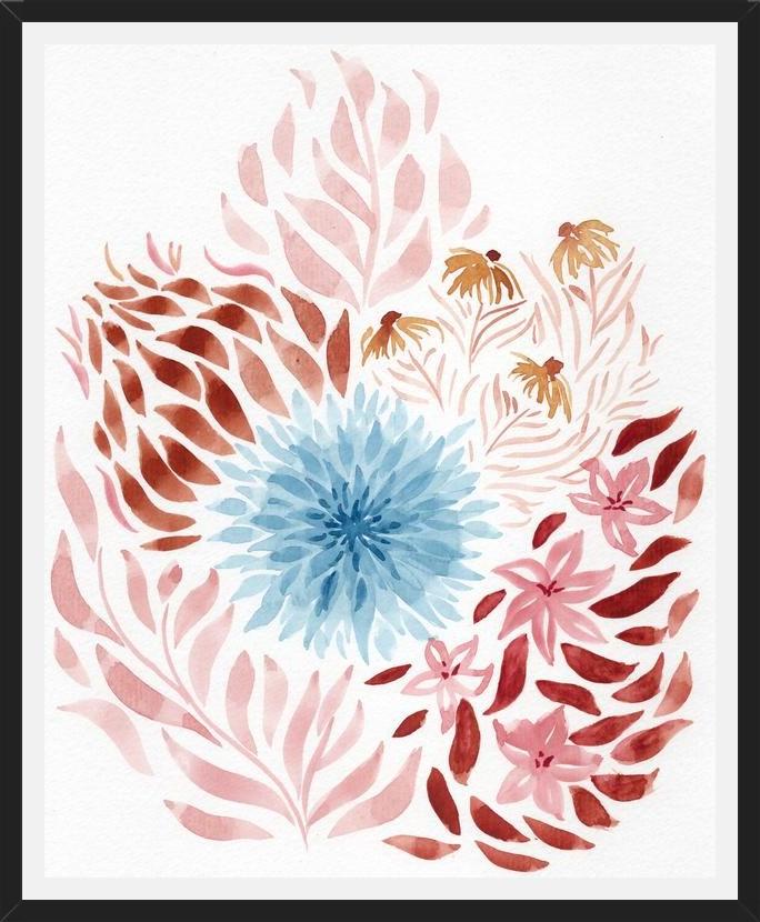 Cuadro Conjunto de flores