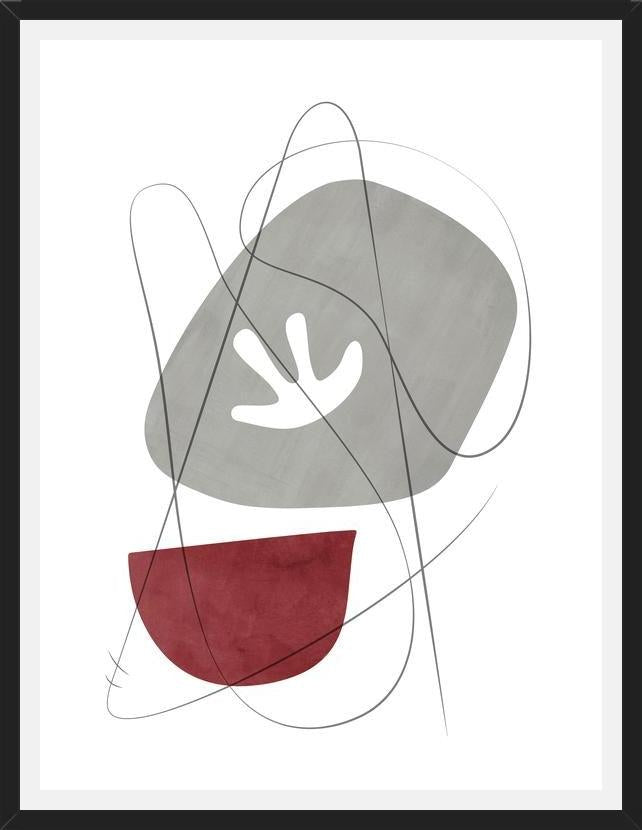 Cuadro Abstraction with gray lines 8
