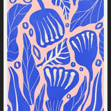 Cuadro Abstract Floral Blue