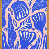 Cuadro Abstract Floral Blue