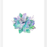 Cuadro Watercolor Purple Succulent