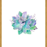 Cuadro Watercolor Purple Succulent