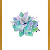 Cuadro Watercolor Purple Succulent