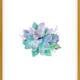 Cuadro Watercolor Purple Succulent