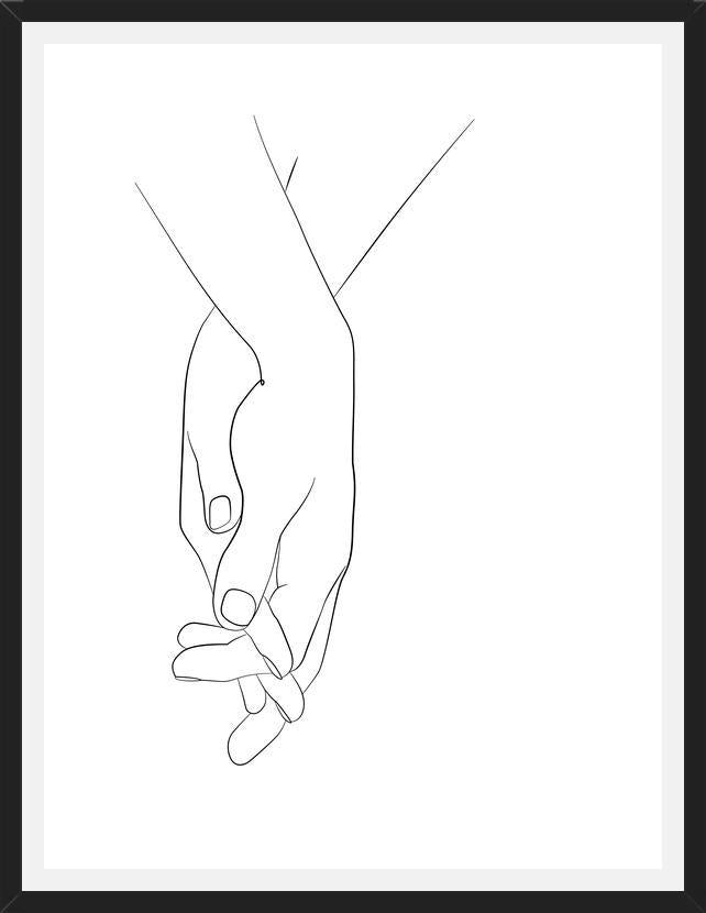 Cuadro Hands series - Walk with me