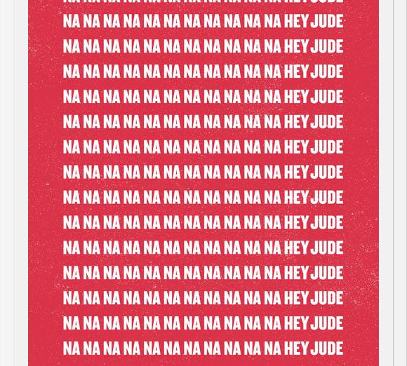 Cuadro The Beatles - Na Na Na, Hey Jude Red