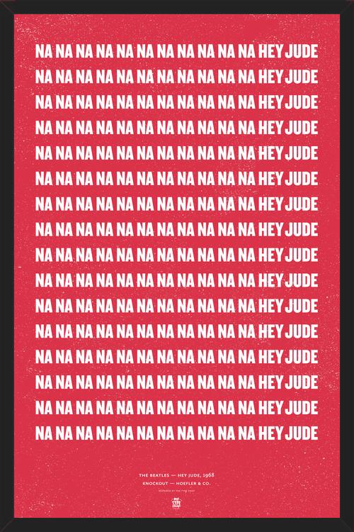 Cuadro The Beatles - Na Na Na, Hey Jude Red