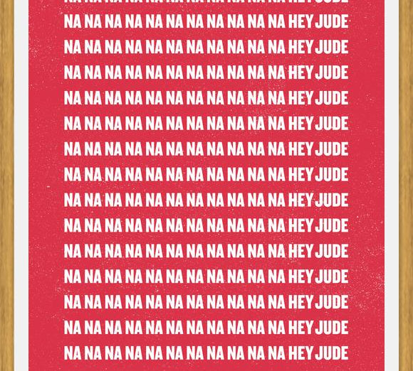 Cuadro The Beatles - Na Na Na, Hey Jude Red