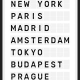 Cuadro Destinos Internacionales - Blanco