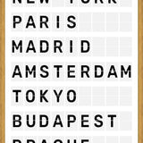 Cuadro Destinos Internacionales - Blanco