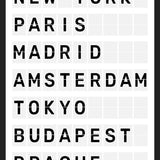 Cuadro Destinos Internacionales - Blanco