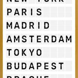 Cuadro Destinos Internacionales - Blanco