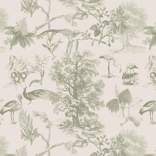Papel Mural Vintage Nature Green
