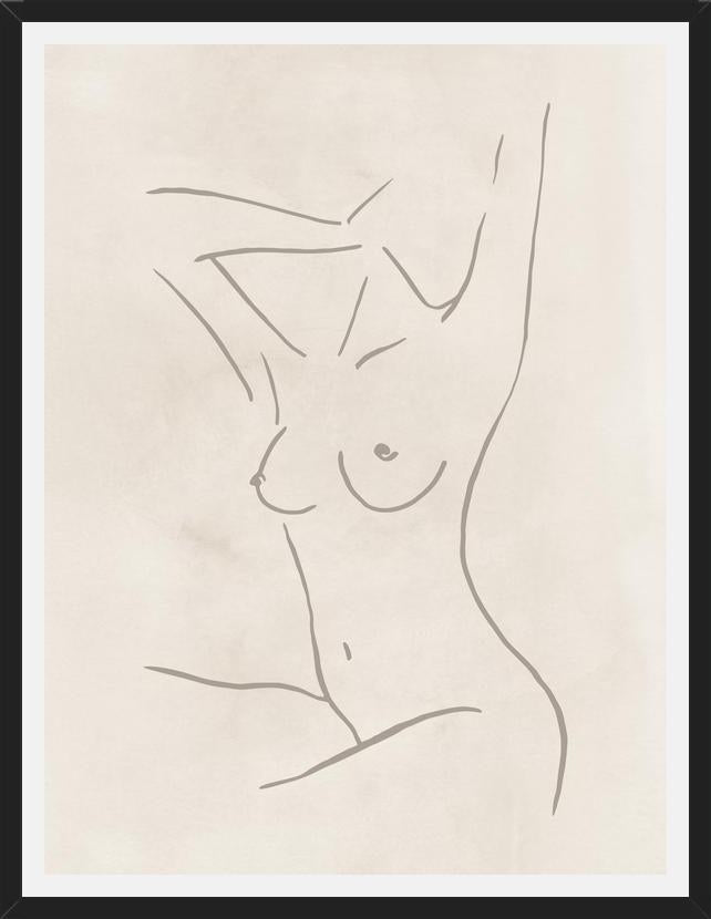Cuadro Female body sketch - Champagne