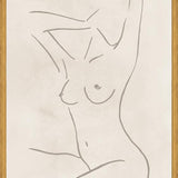 Cuadro Female body sketch - Champagne