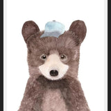 Cuadro Oso pardo con gorra