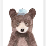 Cuadro Oso pardo con gorra