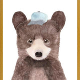 Cuadro Oso pardo con gorra
