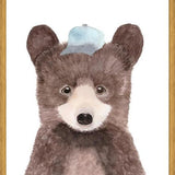 Cuadro Oso pardo con gorra