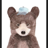 Cuadro Oso pardo con gorra