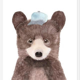Cuadro Oso pardo con gorra