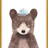 Cuadro Oso pardo con gorra