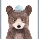 Cuadro Oso pardo con gorra