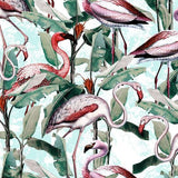 Canvas Floral and Flamingo VIII
