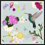 Cuadro Hummingbird and Flowers. Hydrangea, Vanilla, Fucis