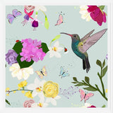 Cuadro Hummingbird and Flowers. Hydrangea, Vanilla, Fucis