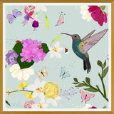 Cuadro Hummingbird and Flowers. Hydrangea, Vanilla, Fucis